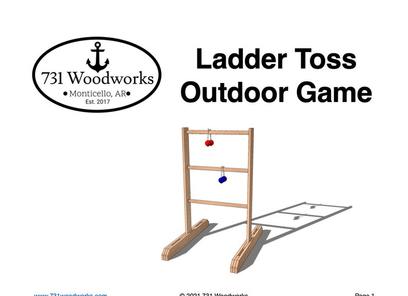 DIY Ladder Toss Game Plans DIY Ladder Golf Build Guide Etsy