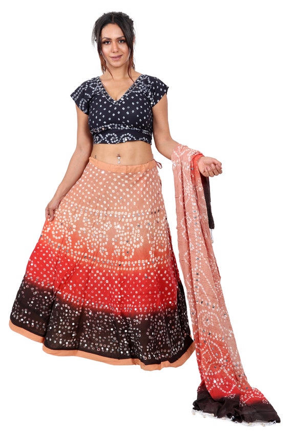 bandhani ghagra choli