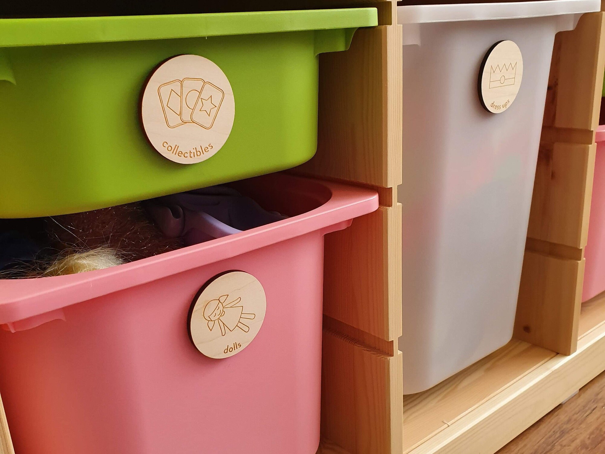 Custom toy storage labels toybox picture labels wooden Etsy