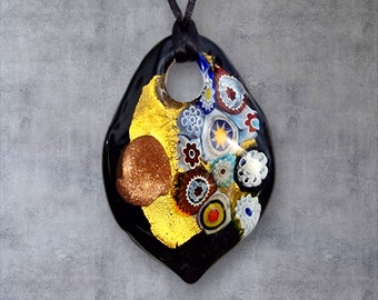 Murano glass pendant, murano glass jewelry, murano glass jewels, handmade murano glass pendant, murano glass objects