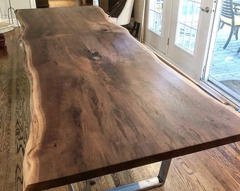 Live Edge Walnut Dining Table