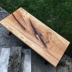 Modern White Ash/Walnut Coffee Table