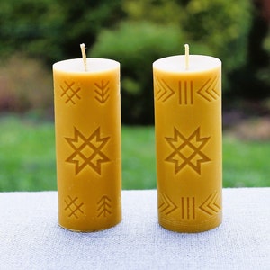 LATVIAN FOLK SIGNS Silicone Candle Molds for Beeswax, Eco-Friendly, Reusable, Easy Release, for Homemade Artisan Candle Making