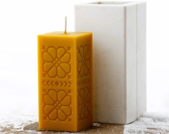 Sun Geometry Candle Mold – Silicone Mold for Beeswax Candle Making – Decorative Mold for Candle Makers