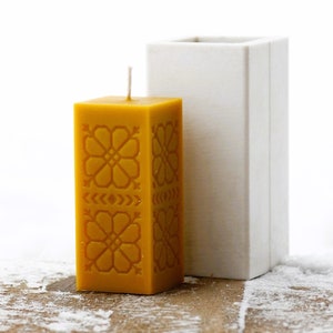 SUN GEOMETRY Silicone Candle Molds for Beeswax, Eco-Friendly, Reusable, Easy Release, for Homemade Artisan Candle Making