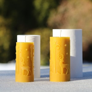 DEER Silicone Candle Molds for Beeswax, Eco-Friendly, Reusable, Easy Release, for Homemade Artisan Candle Making