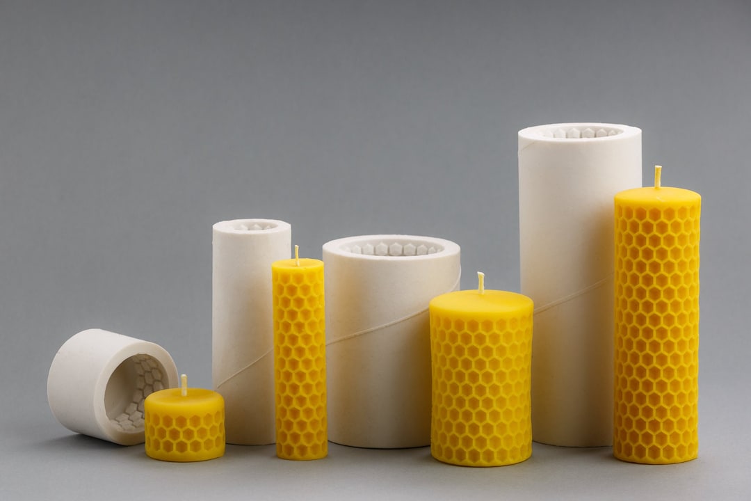 BEE CELLS PILLARS Silicone Candle Molds for Beeswax, Ecofriendly