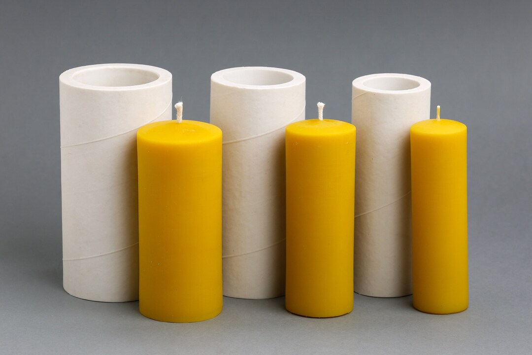 PILLARS Silicone Candle Molds for Beeswax, Ecofriendly, Reusable, Easy