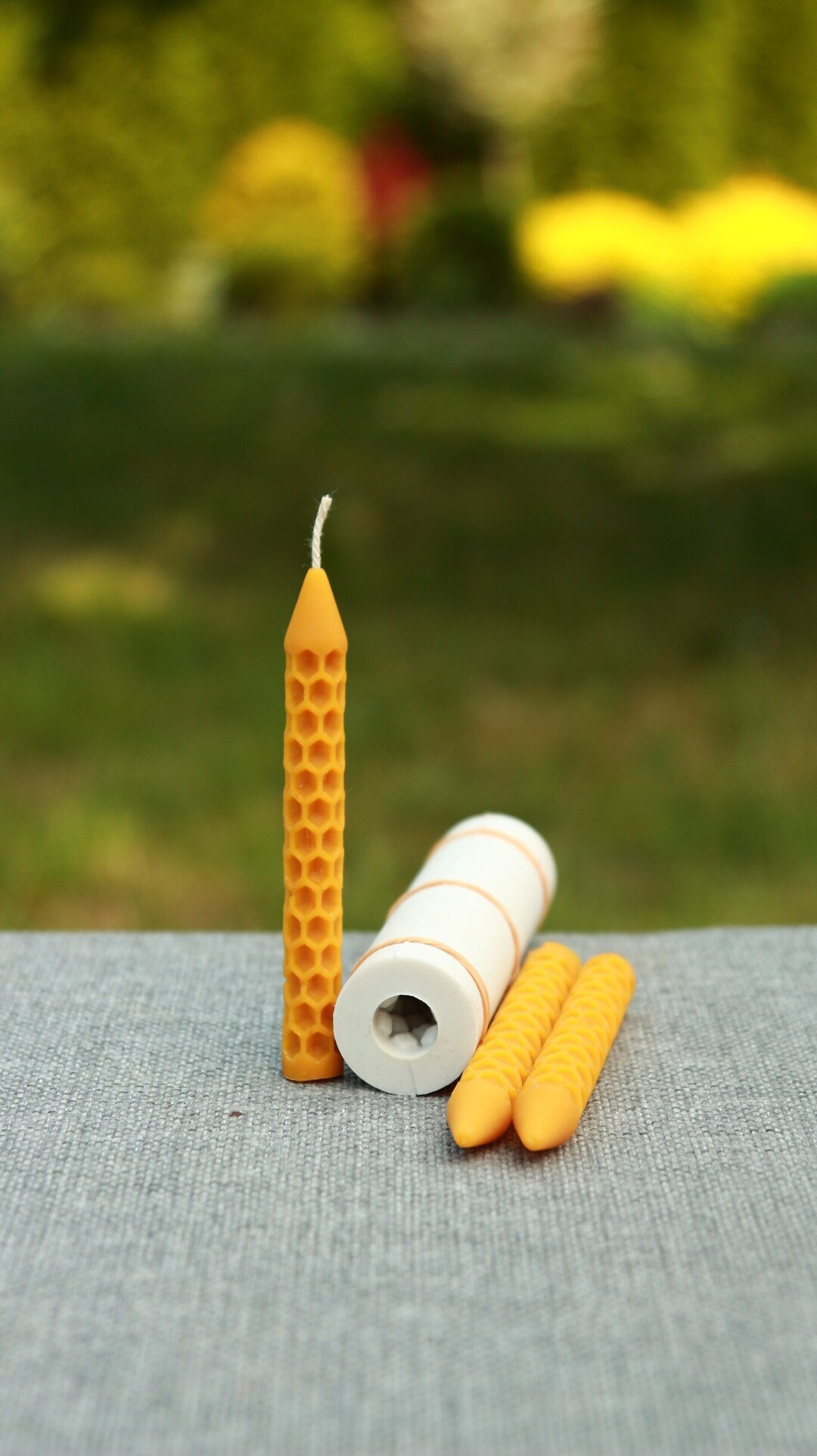 BEE CELLS PILLAR Solo Candle Highquality Silicone Candle Etsy