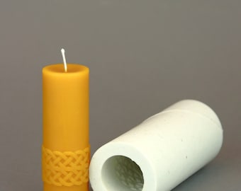 CELTIC WAVES (3 variations) Silicone molds for beeswax candle making