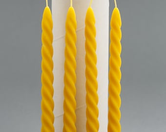 Spiral Taper Candle Mold – 23 cm Silicone Mold for Beeswax Candle Making – Durable Silicone Mold for Natural Beeswax