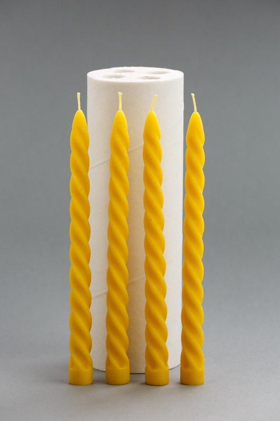 Spiral Taper Candle Mold – 23 cm Silicone Mold for Beeswax Candle Making – Durable Silicone Mold for Natural Beeswax
