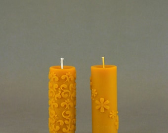 Flower Candle Mold – 2 Variations – Silicone Mold for Beeswax Candle Making