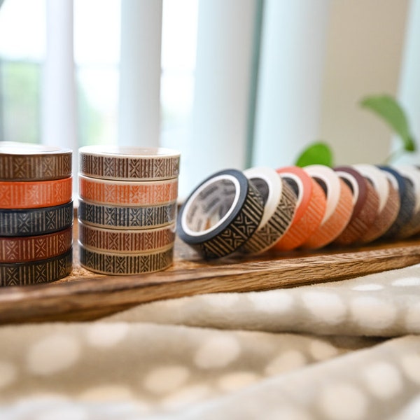 Mudcloth African Textile Inspired Washi Tape Set