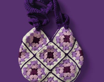 Purple Granny Square Purse