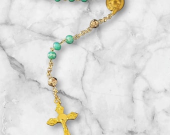 Green Bead Rosary