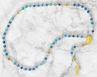 Blue Onyx Rosary