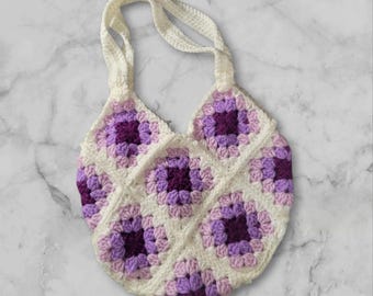 Purple Granny Square Purse