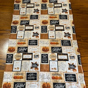 Grateful, Thankful and Blessed Table Runner