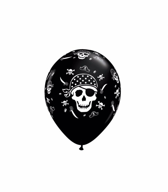 10 Pirate Skull Balloons Latex Balloons Pirate Party Decor Etsy