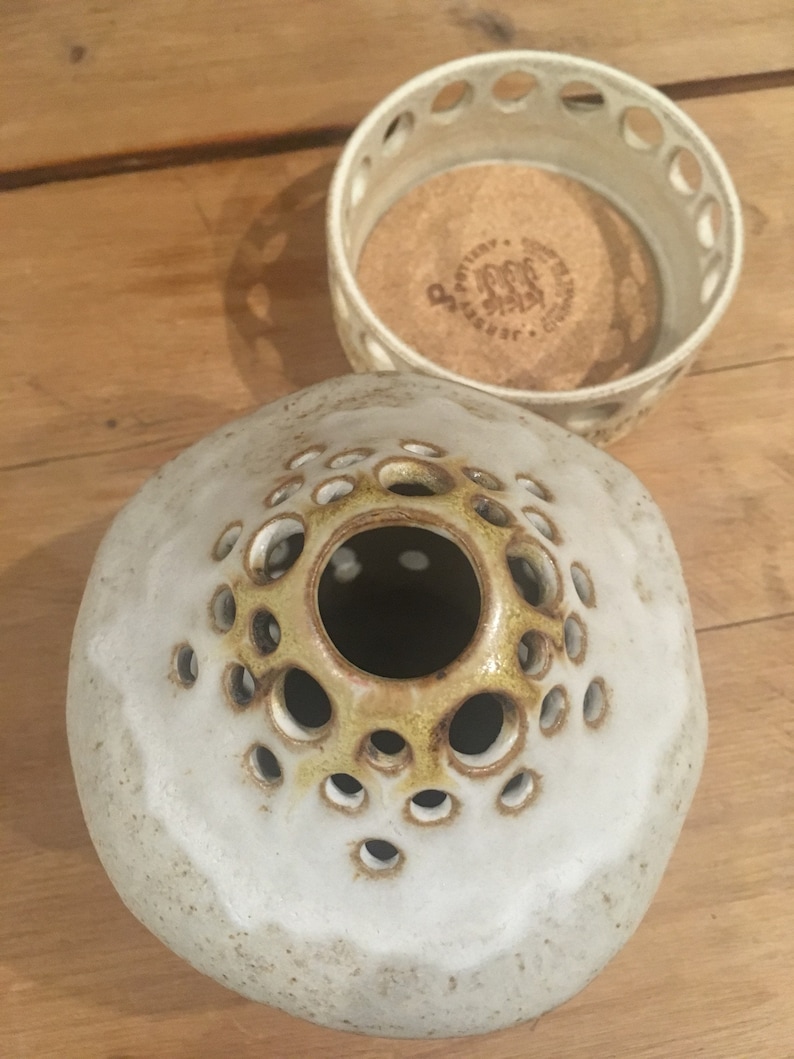 1970s Jersey Pottery handmade ornament mushroom