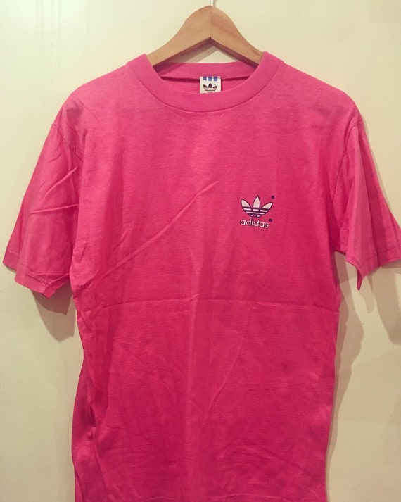 Vintage Women S Pink Adidas Tshirt Size 10 Loose Fit Small Etsy