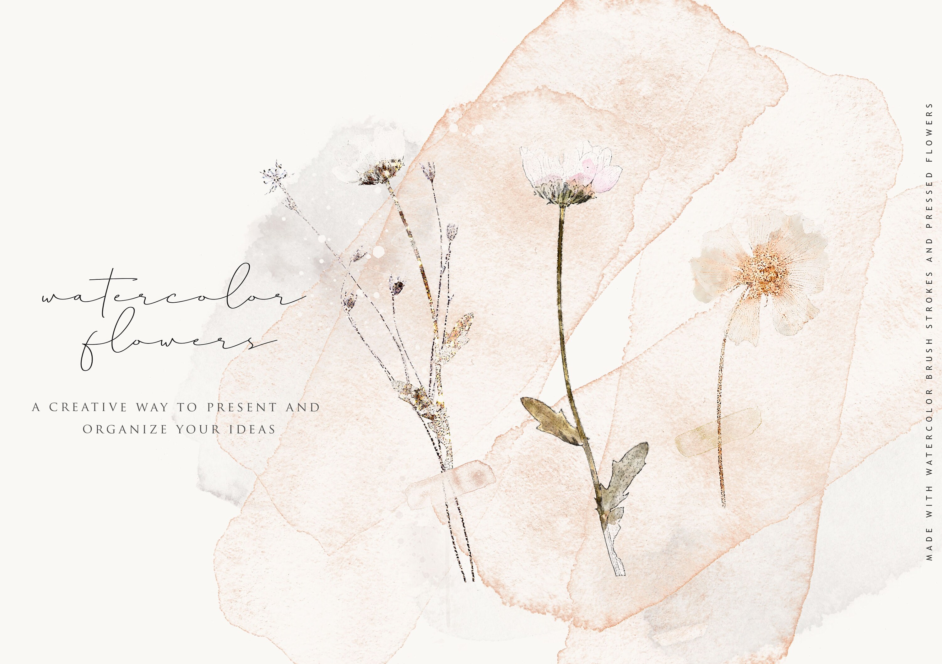 Brush Strokes & Pressed Flowers | Etsy