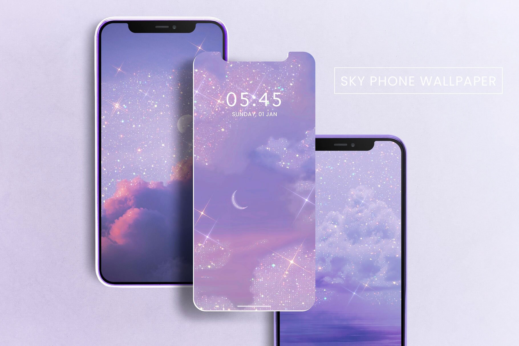 Animated Aesthetic Glitter Sky Moonlight Poster Pink Glitter - Etsy