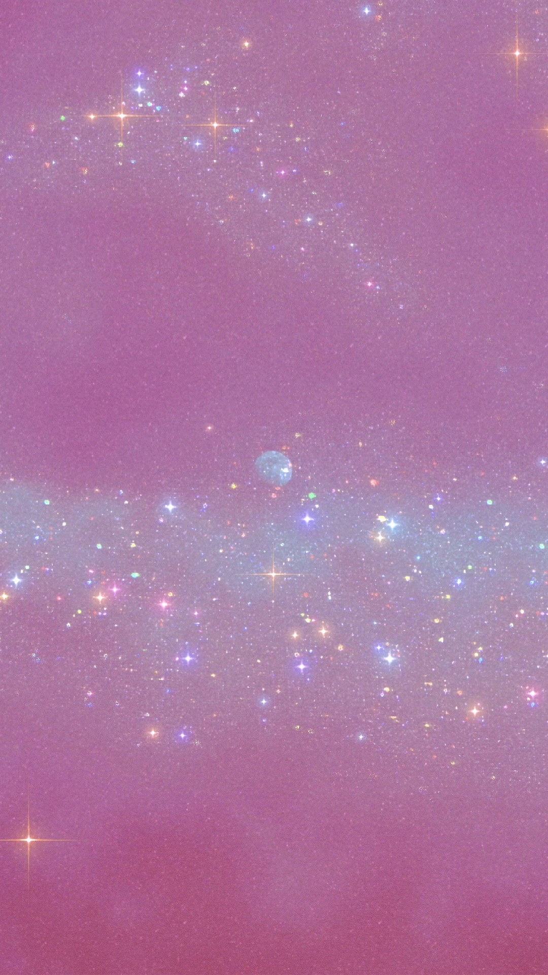 Animated Pink Aesthetic Sky Background, Animated Aesthetic Moon and Glitter Clouds, Animated Sky