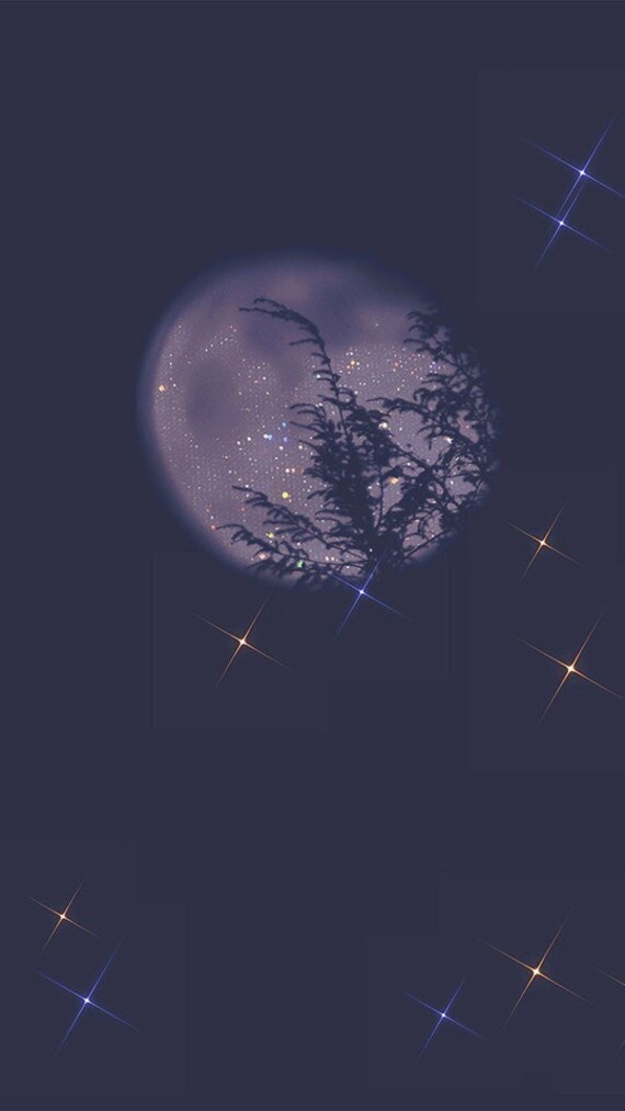 Animated Twilight Night Sky Background Aesthetic Moonlight - Etsy