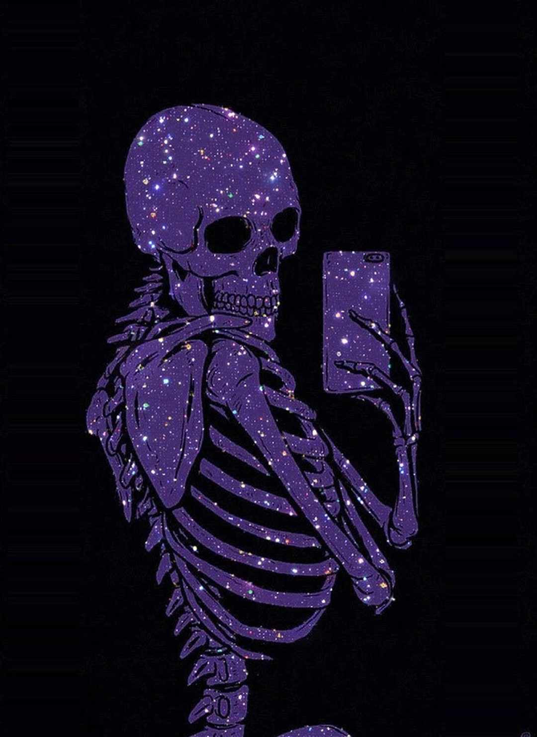 Aesthetic Skeleton With Telephone Wallpaper Download  MobCup