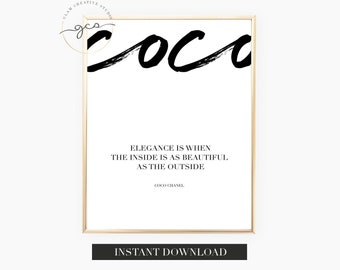 Coco Chanel Quote Etsy Coco Chanel Quote Etsy