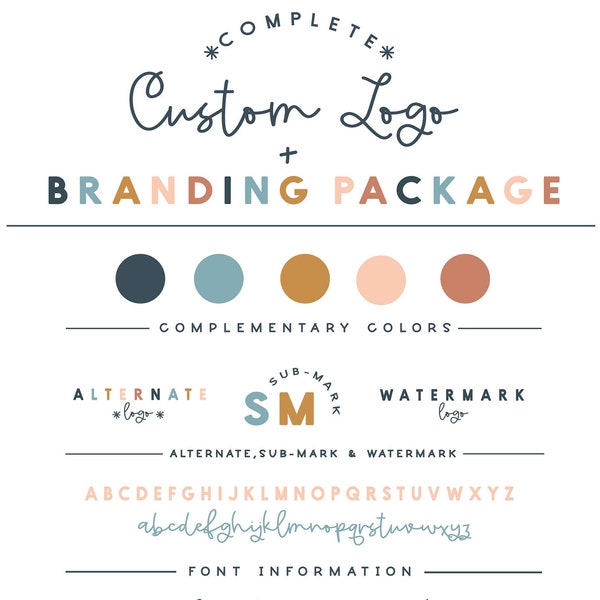 Custom Logo Design plus Branding Package - Custom Logo Design, Branding Package