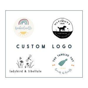 Custom Logo Design, Hand drawn, One of a kind, OOAK, small business, boutique, handmade