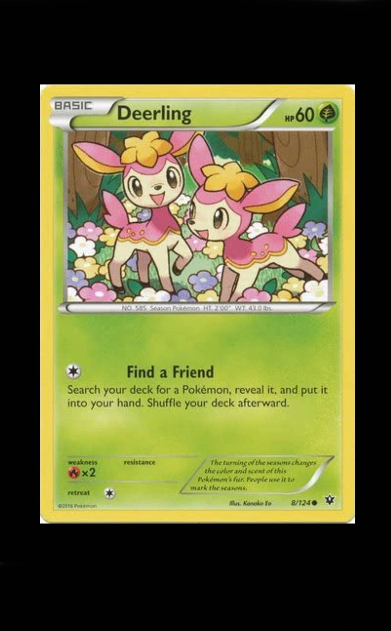 Deerling Pokemon Card Alteration Hand painted Etsy
