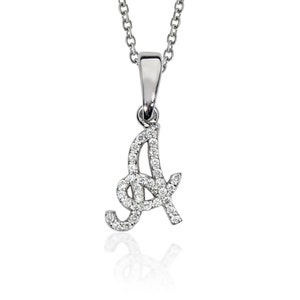Collar de diamantes inicial, Colgante de diamantes, Colgante de diamantes inicial, Collar de diamantes de carta, Colgante de diamantes de aniversario, Venta de Navidad