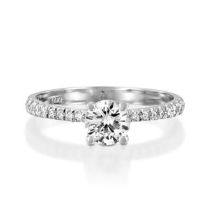 Big Diamond Ring, Delicate Engagement Ring, Classic Engagement Ring, Proposal Ring, 14K Gold Diamond Ring, Solitaire Engagement Ring