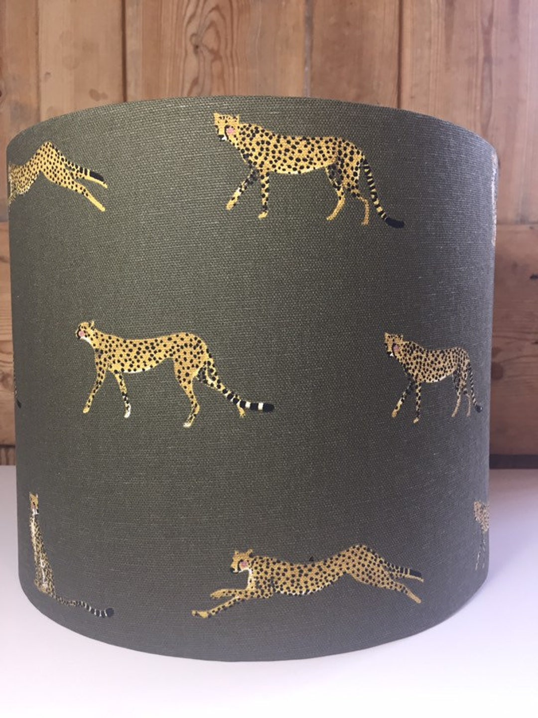 Sophie Allport Cheetah Lampshade in Forest Green 15cm 20cm Etsy UK