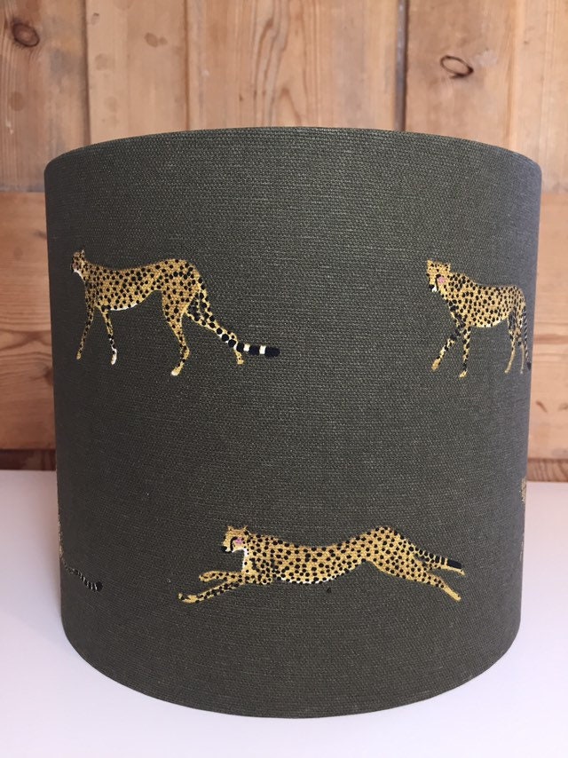 Sophie Allport Cheetah Lampshade in Forest Green 15cm 20cm Etsy UK