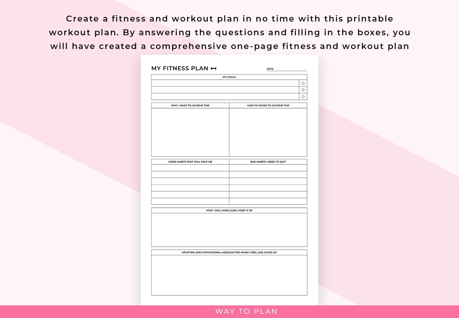 Fitness Plan Women. Printable Workout Plan Weight Loss for Women. First Time Gym Workout Plan ...