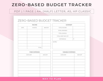 Zero based budget tracker to give every dollar a purpose