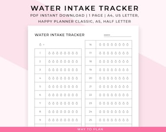 Water Log Printable - Etsy