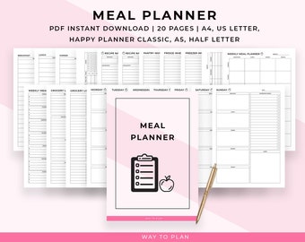 Meal planner printable to plan your meals and save money