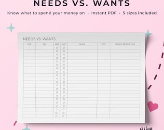 Needs vs wants to make conscious spending choices and save money