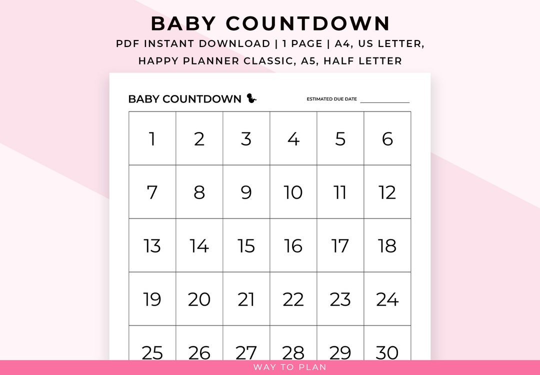 baby-countdown-calendar-printable-pregnancy-countdown-chart-baby-countdown-gift-pregnancy-checklist-pregnancy-planner-insert-a5-a4-pdf-etsy
