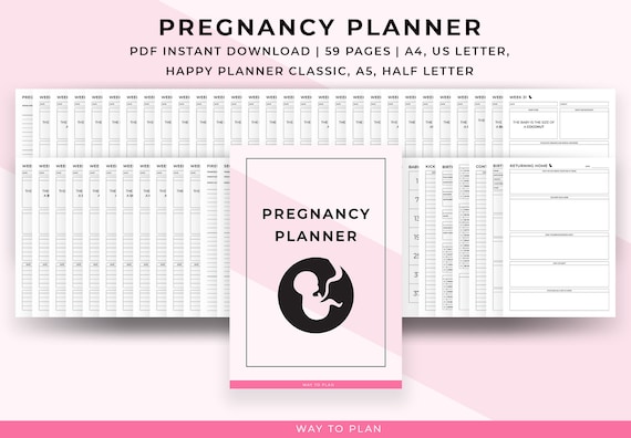 Journal de grossesse PDF Pregnancy planner - Suivi grossesse