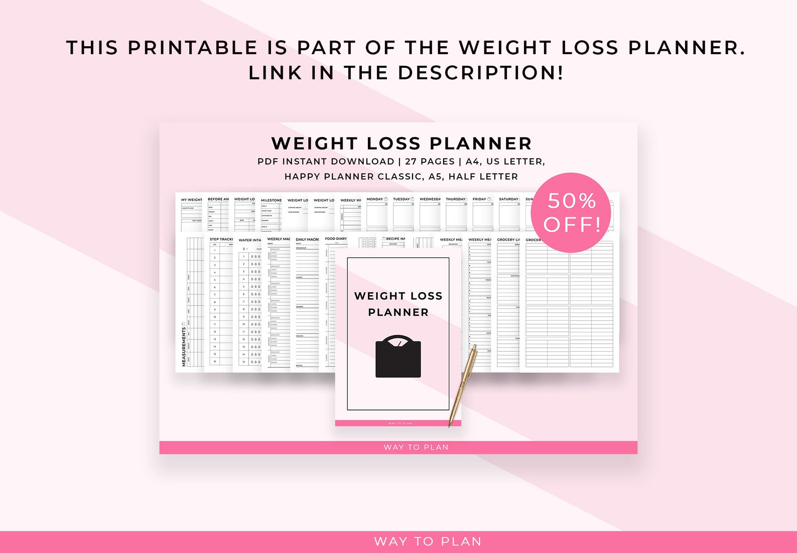 Weight Loss Countdown Printable. Weight Loss Thermometer | Etsy