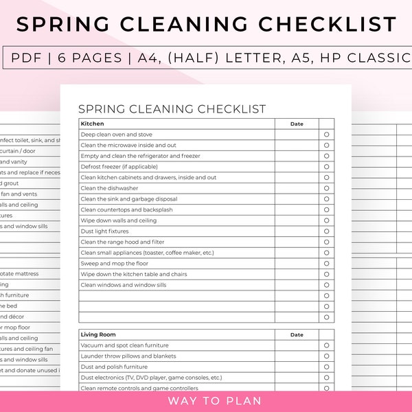 Checkliste für den Frühjahrsputz zur Organisation Ihres Frühjahrsputzes