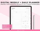 Digital weekly planner, weekly planner goodnotes, digital daily planner, daily planner goodnotes, ipad weekly, ipad daily