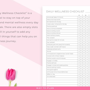 Daily wellness checklist to help you stay on top of your wellness journey step by step image 2